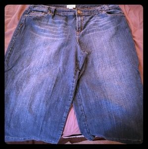 Venezia plus size wide leg capris jeans